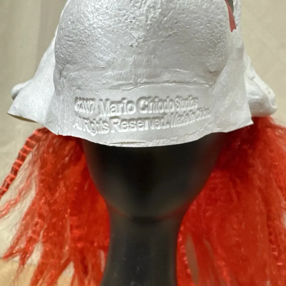 Scary Halloween Clown Adult Mask Red Hair Creepy 2007 Mario Chiodo Studios